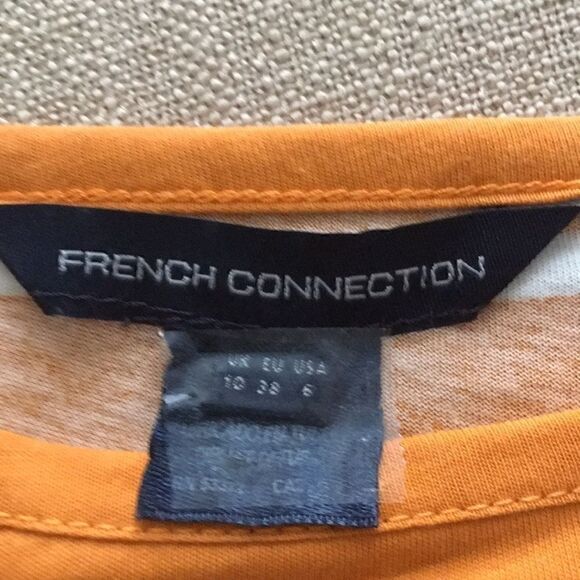 French Connection Cotton Dress. 3/4 sleeve with round neck. Size small. - Picture 4 of 4